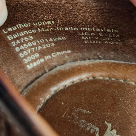 Thom McAn Floral Print Leather Slip On Loafers Shoes Round Toe Red Size 8.5 - Picture 9 of 9